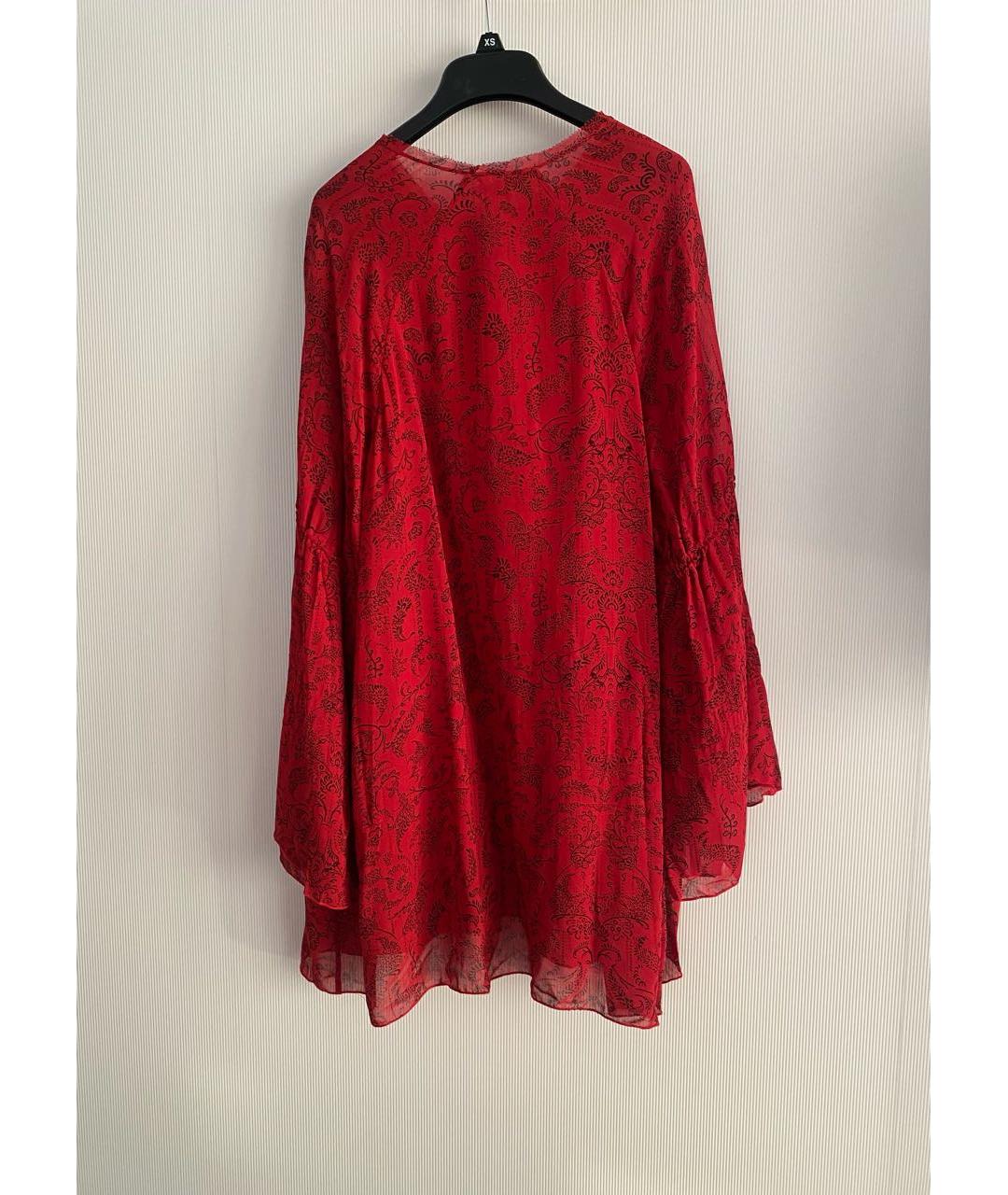 IRO Красное вискозное повседневное платье, фото 6