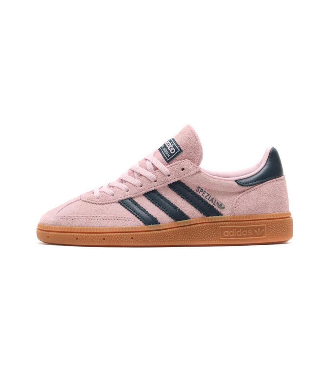 ADIDAS Розовые кожаные кроссовки, фото 1