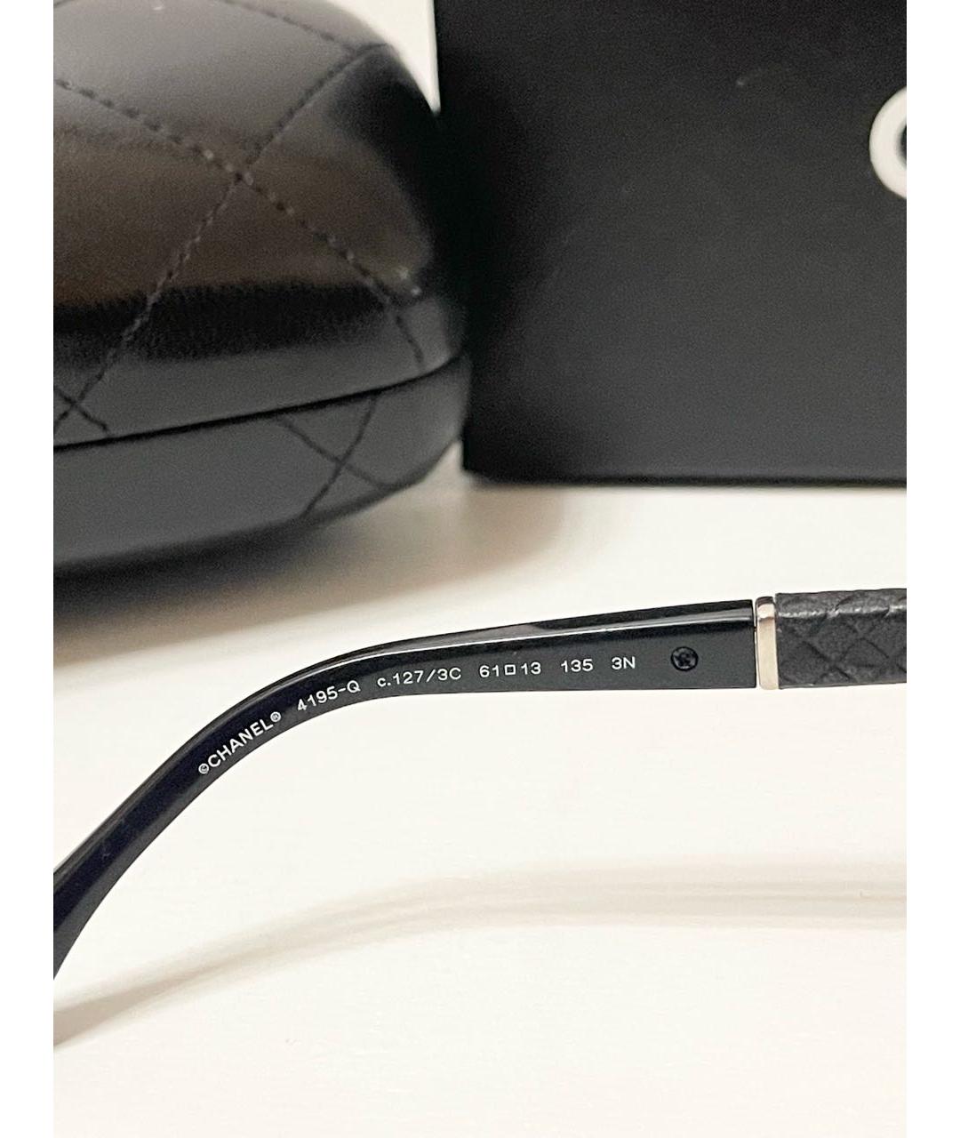 CHANEL Черные металлические солнцезащитные очки, фото 8