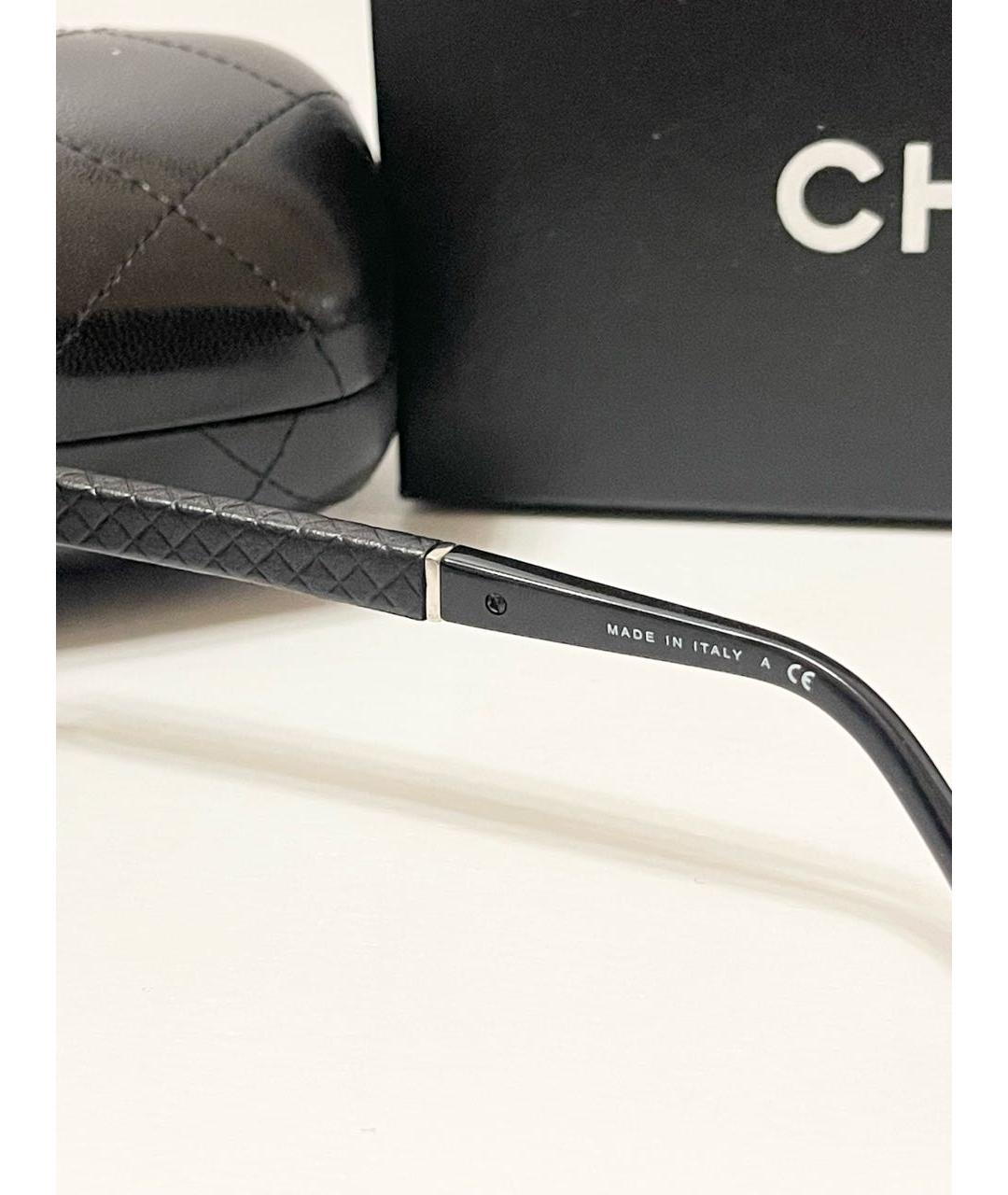 CHANEL Черные металлические солнцезащитные очки, фото 7