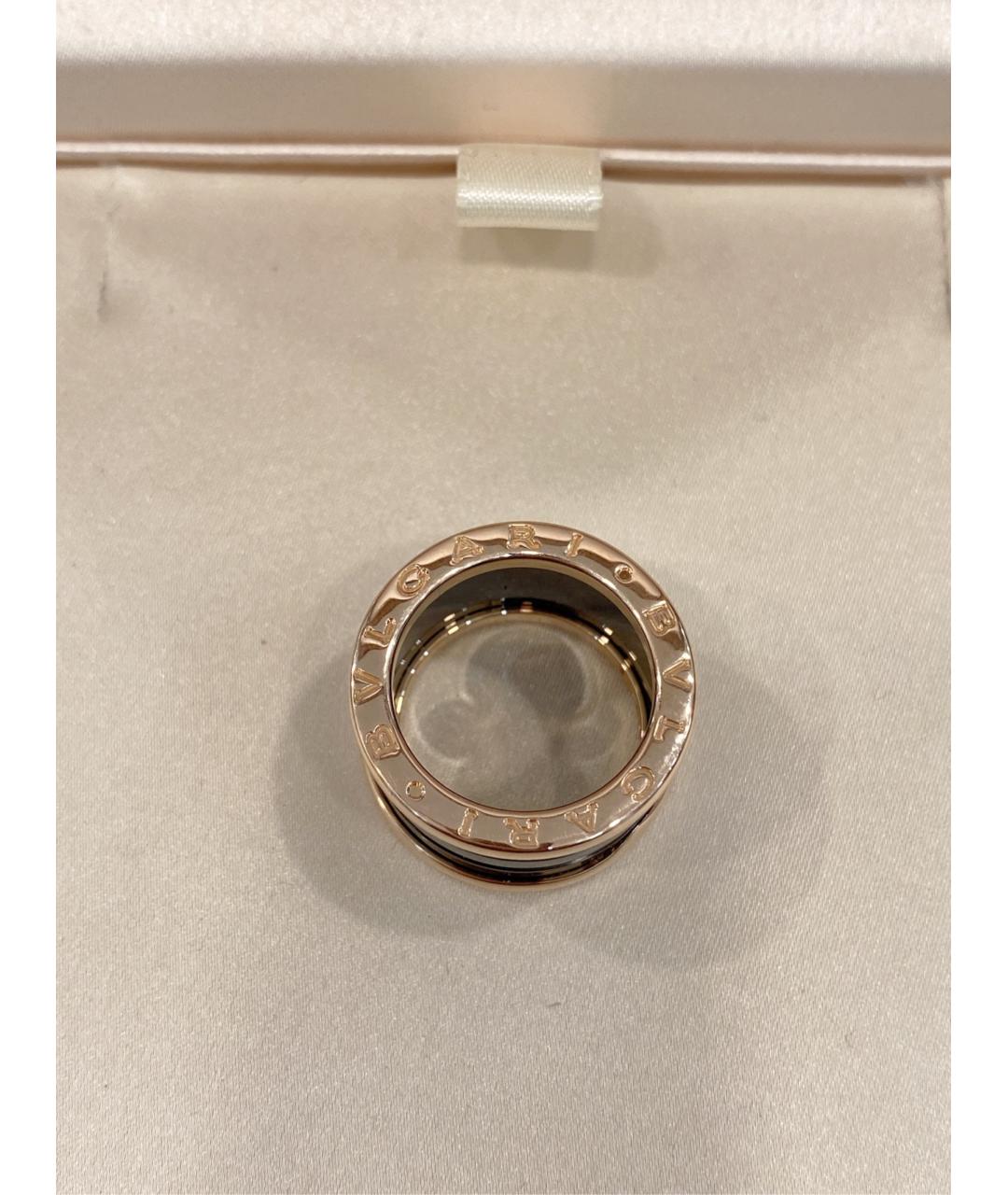 BVLGARI Черное кольцо из розового золота, фото 6