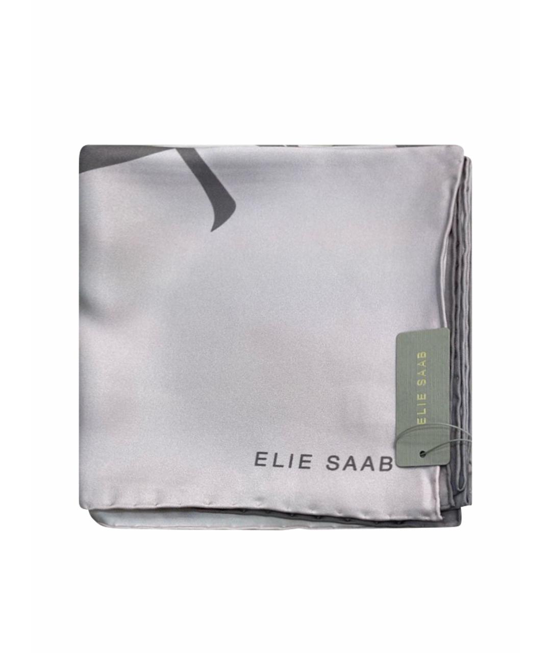 ELIE SAAB Бежевый шелковый платок, фото 1