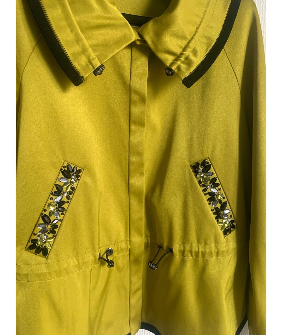 LAUREL Зеленый атласный жакет/пиджак, фото 4