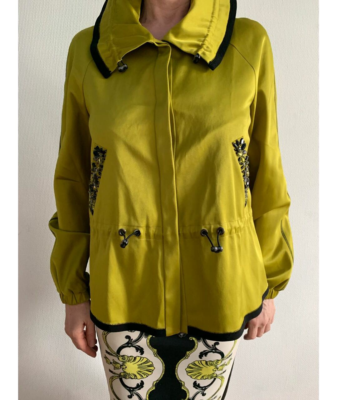 LAUREL Зеленый атласный жакет/пиджак, фото 7
