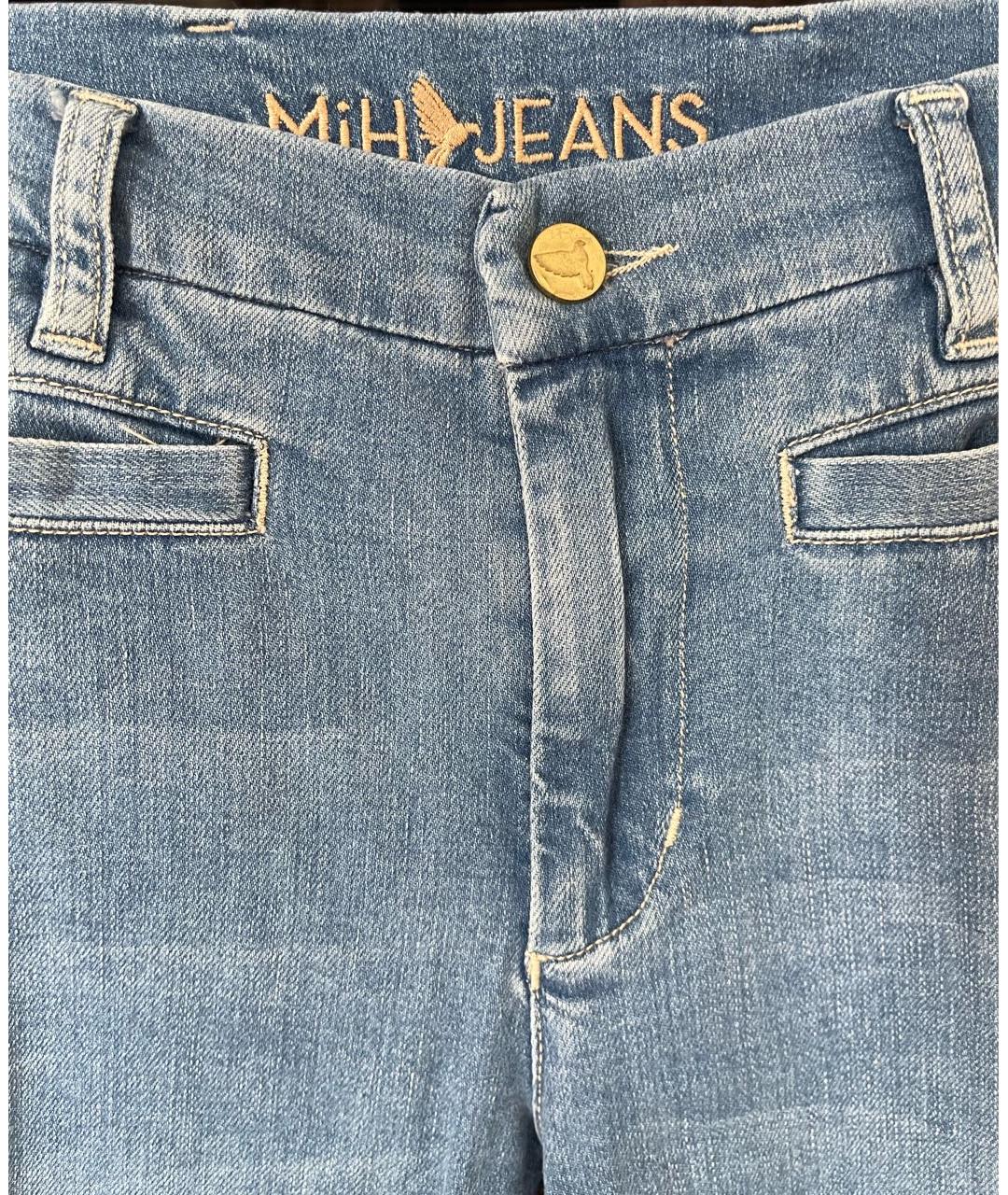 MIH JEANS Голубые хлопко-эластановые джинсы клеш, фото 3