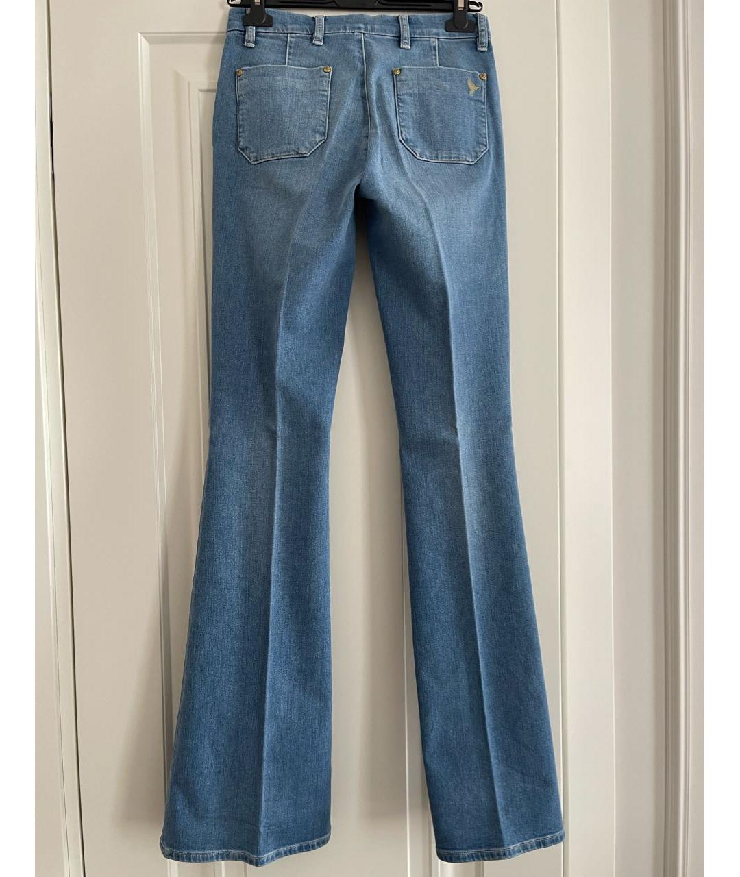 MIH JEANS Голубые хлопко-эластановые джинсы клеш, фото 2