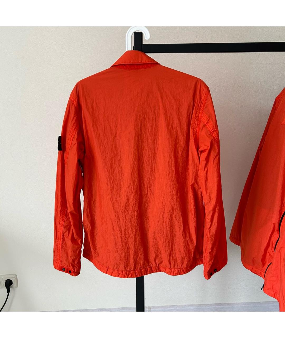 STONE ISLAND Оранжевая полиэстеровая куртка, фото 2