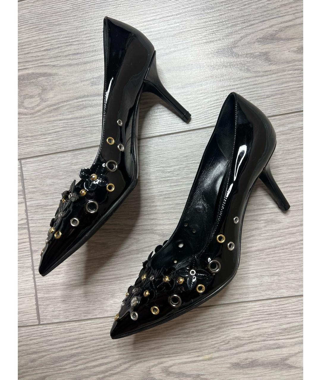 LOUIS VUITTON Черные туфли из лакированной кожи, фото 6