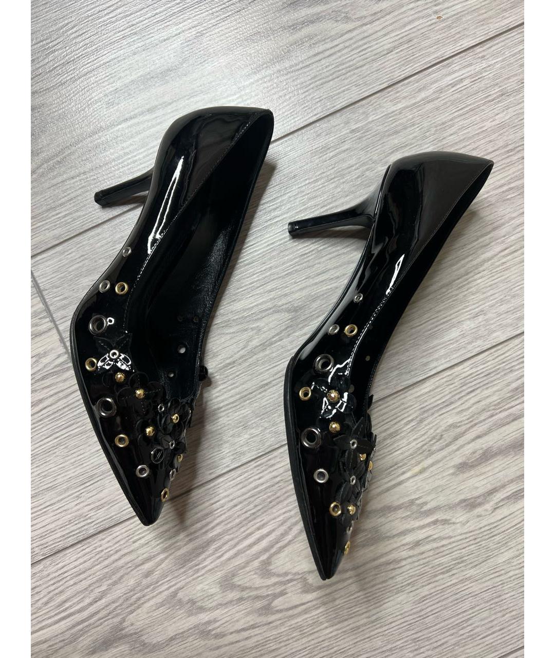 LOUIS VUITTON Черные туфли из лакированной кожи, фото 9