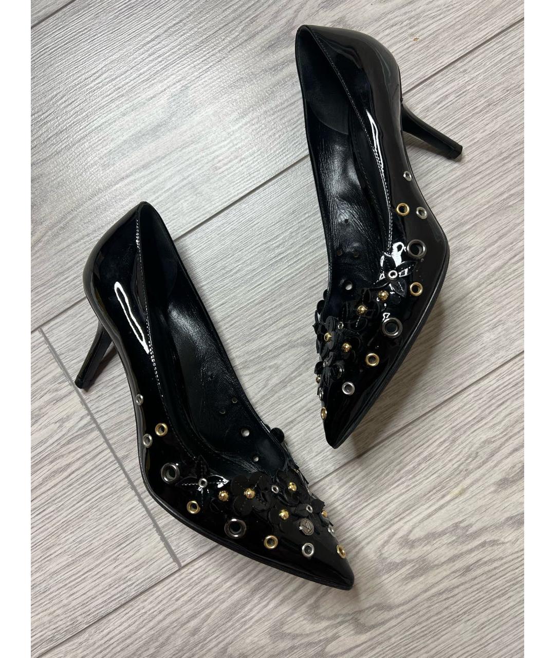 LOUIS VUITTON Черные туфли из лакированной кожи, фото 4