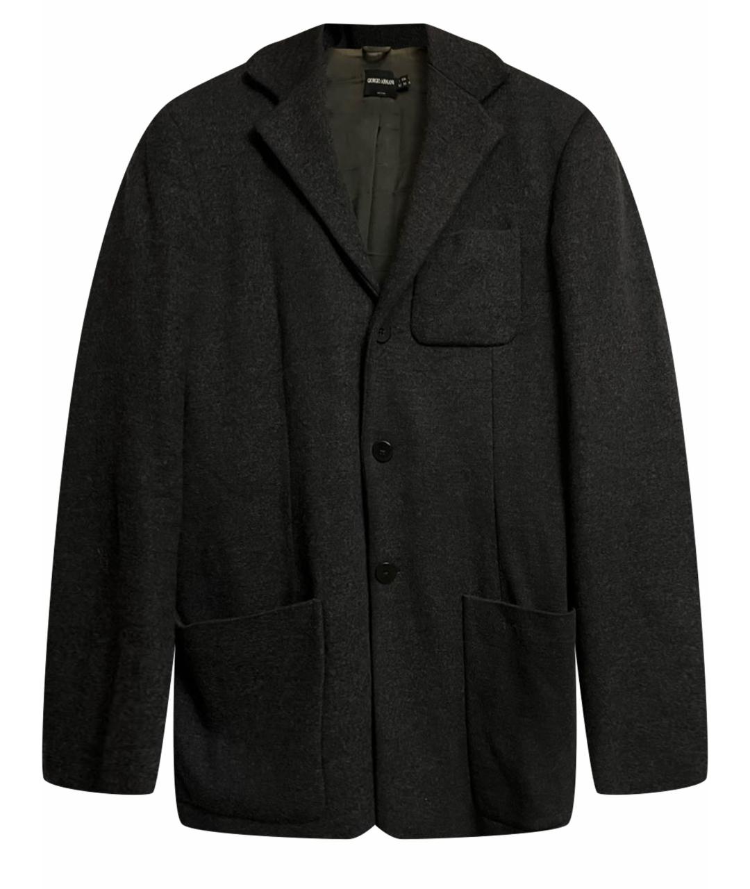 GIORGIO ARMANI Серое шерстяное пальто, фото 1