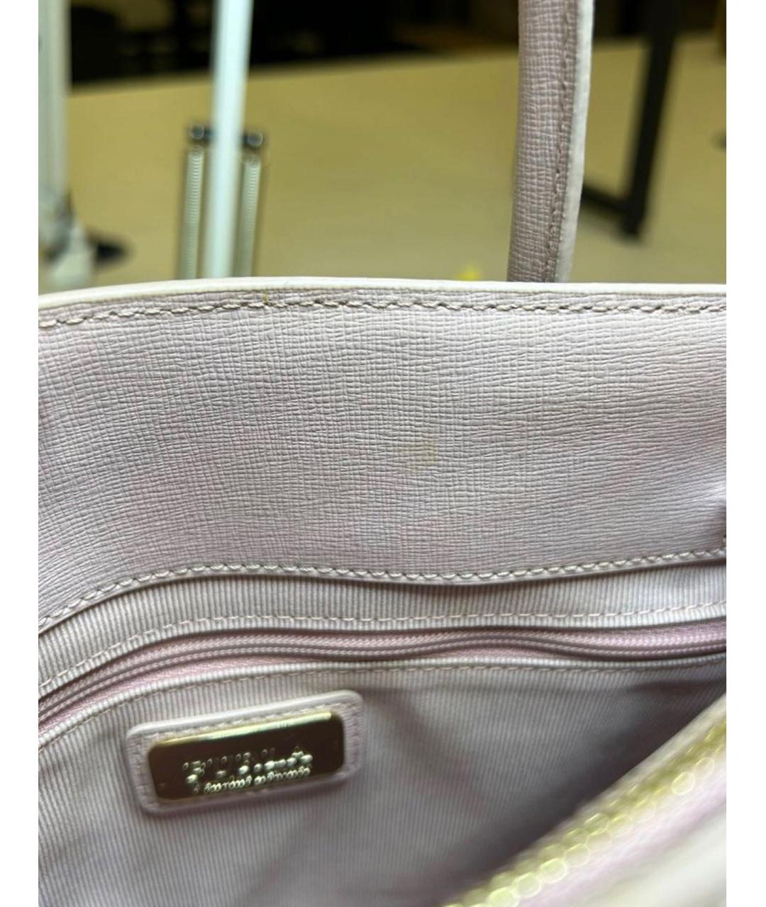 FURLA Розовая кожаная сумка тоут, фото 8