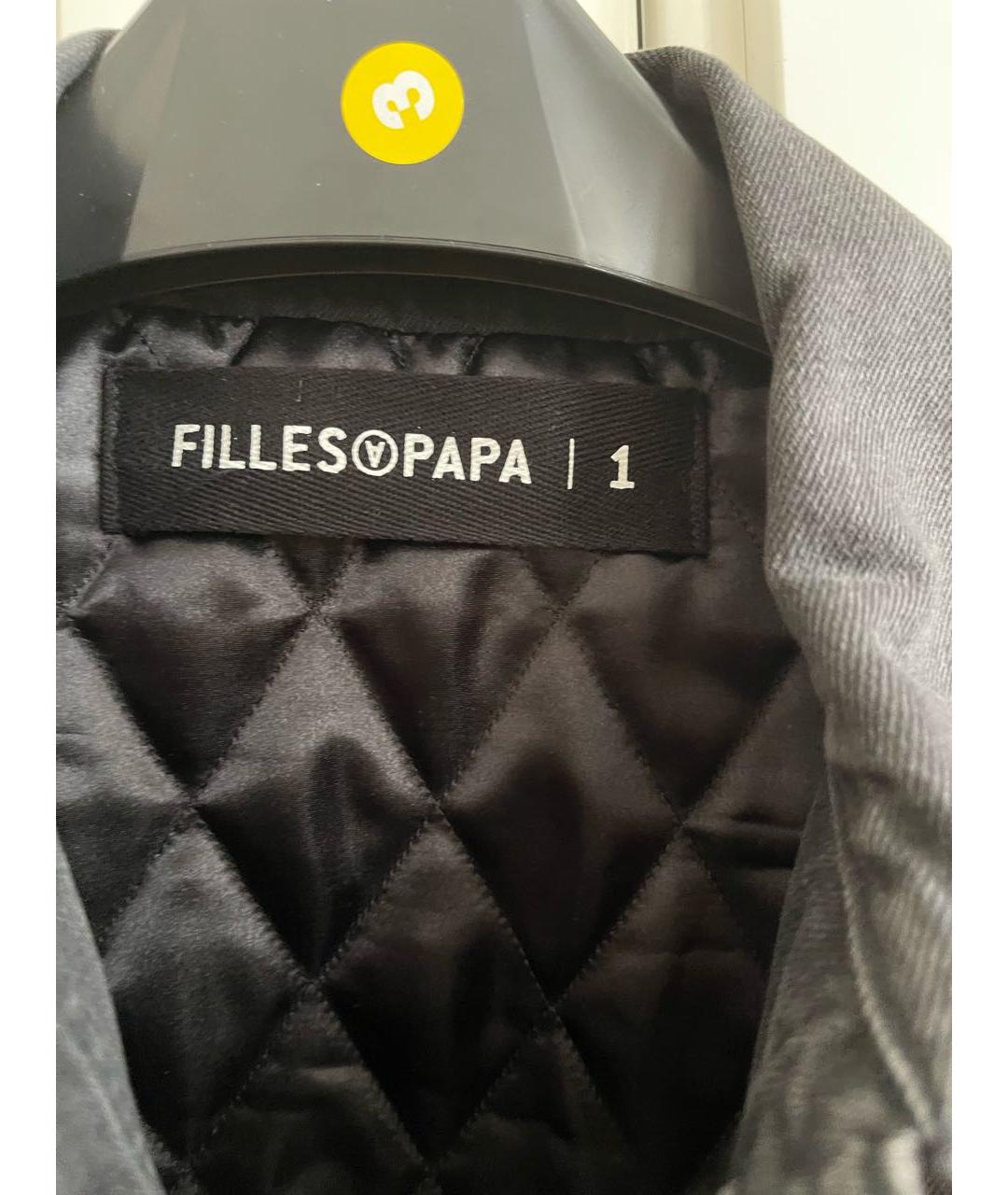 FILLES A PAPA Серый хлопковый жакет/пиджак, фото 3