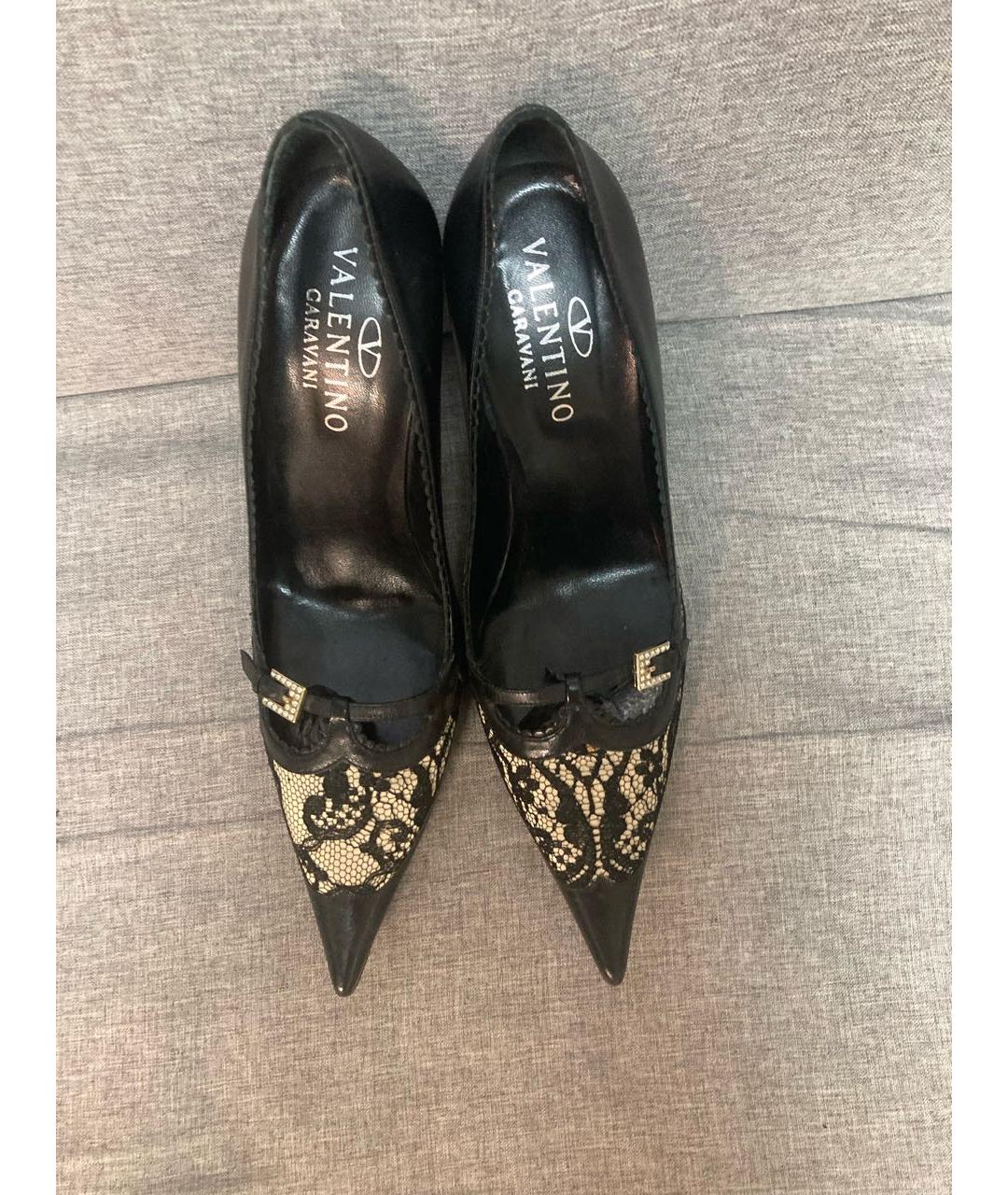 VALENTINO Черные кожаные туфли, фото 3