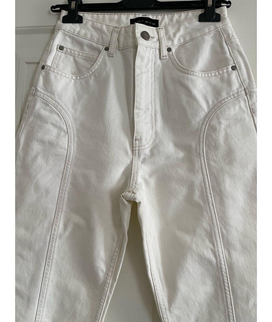 SOREL Белые хлопковые прямые джинсы, фото 3