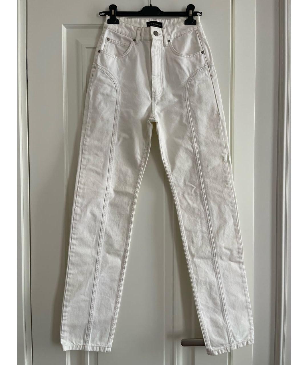 SOREL Белые хлопковые прямые джинсы, фото 7