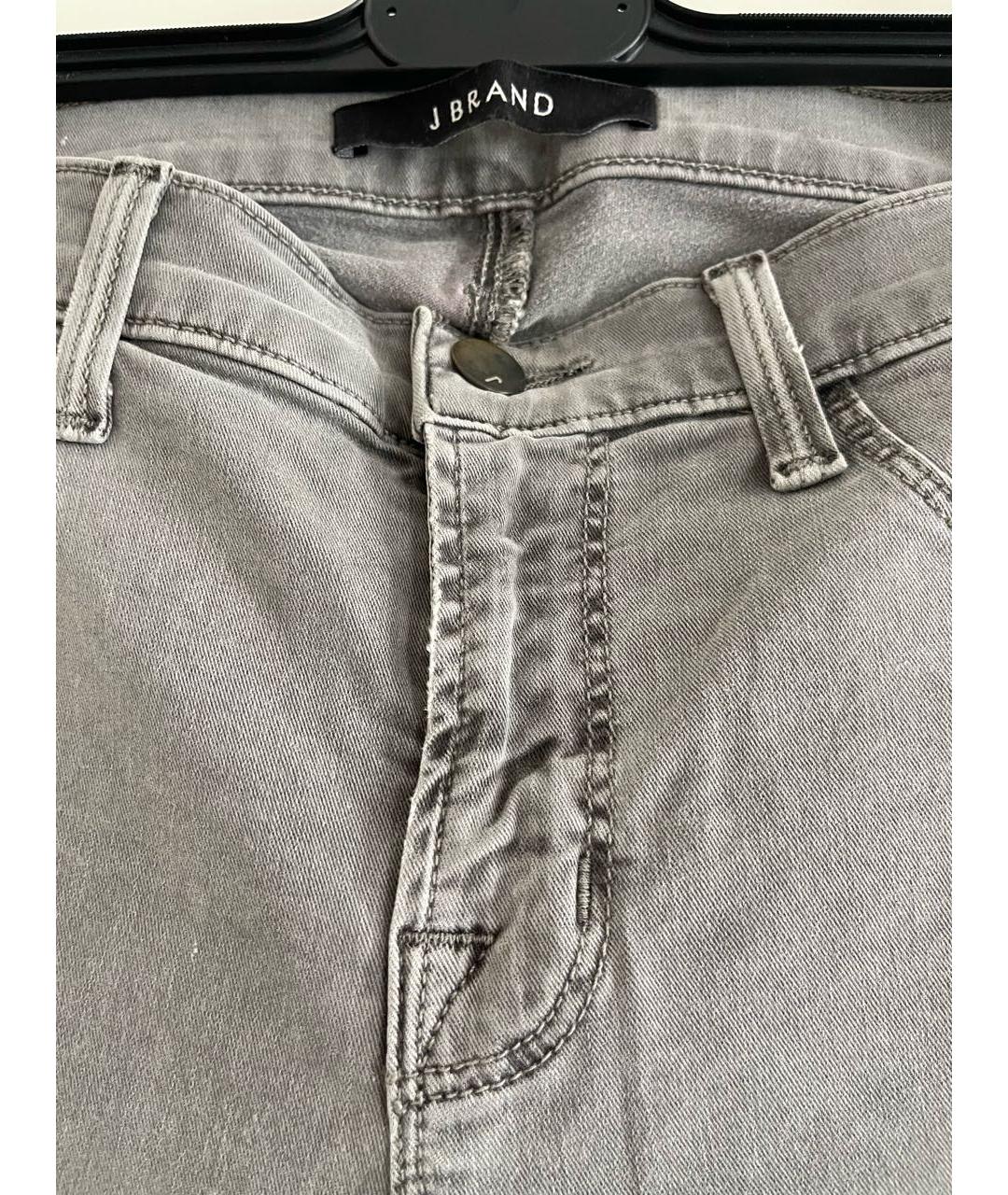 JBRAND Серые хлопко-эластановые джинсы слим, фото 3