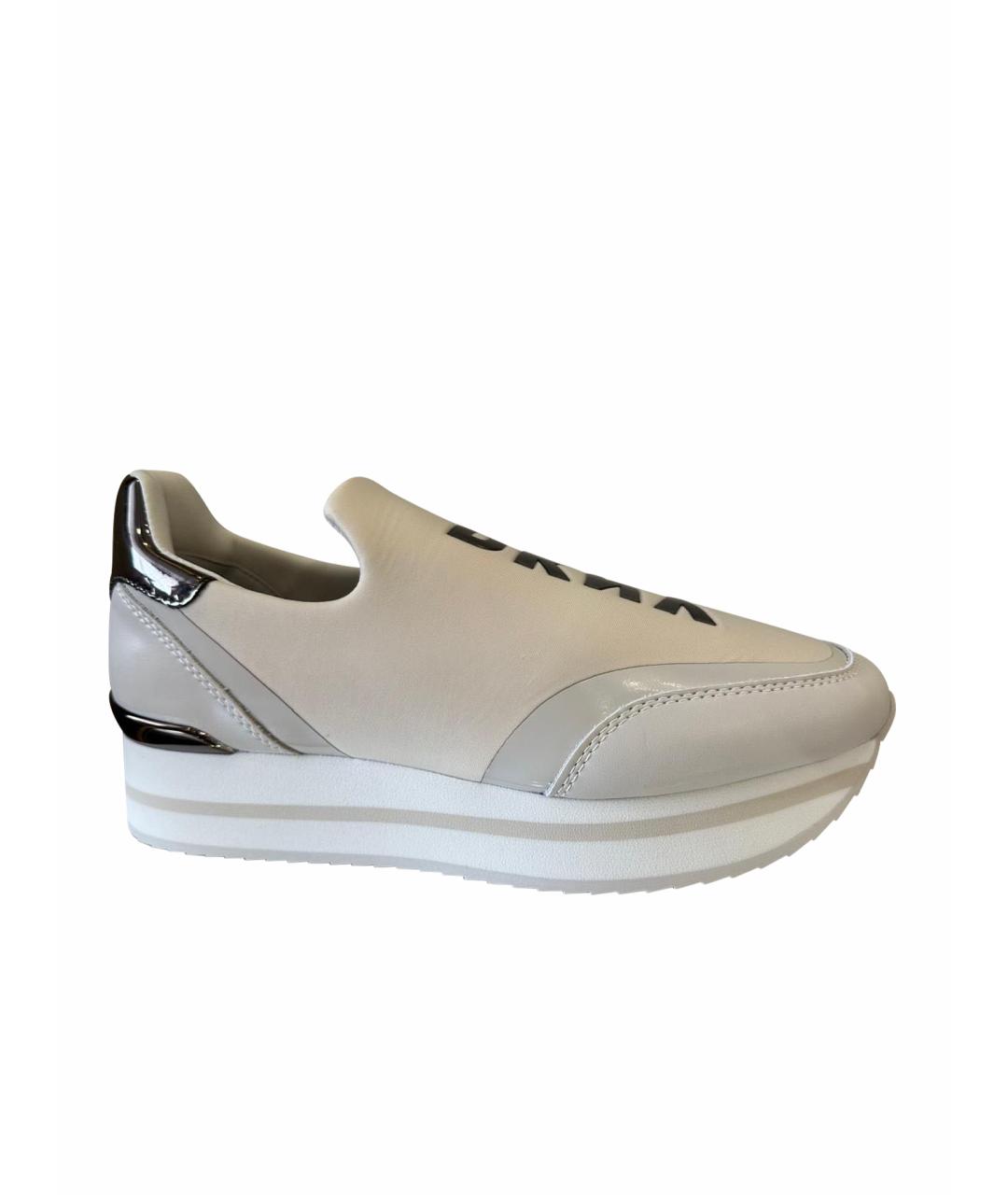 DKNY Белые кожаные кроссовки, фото 1
