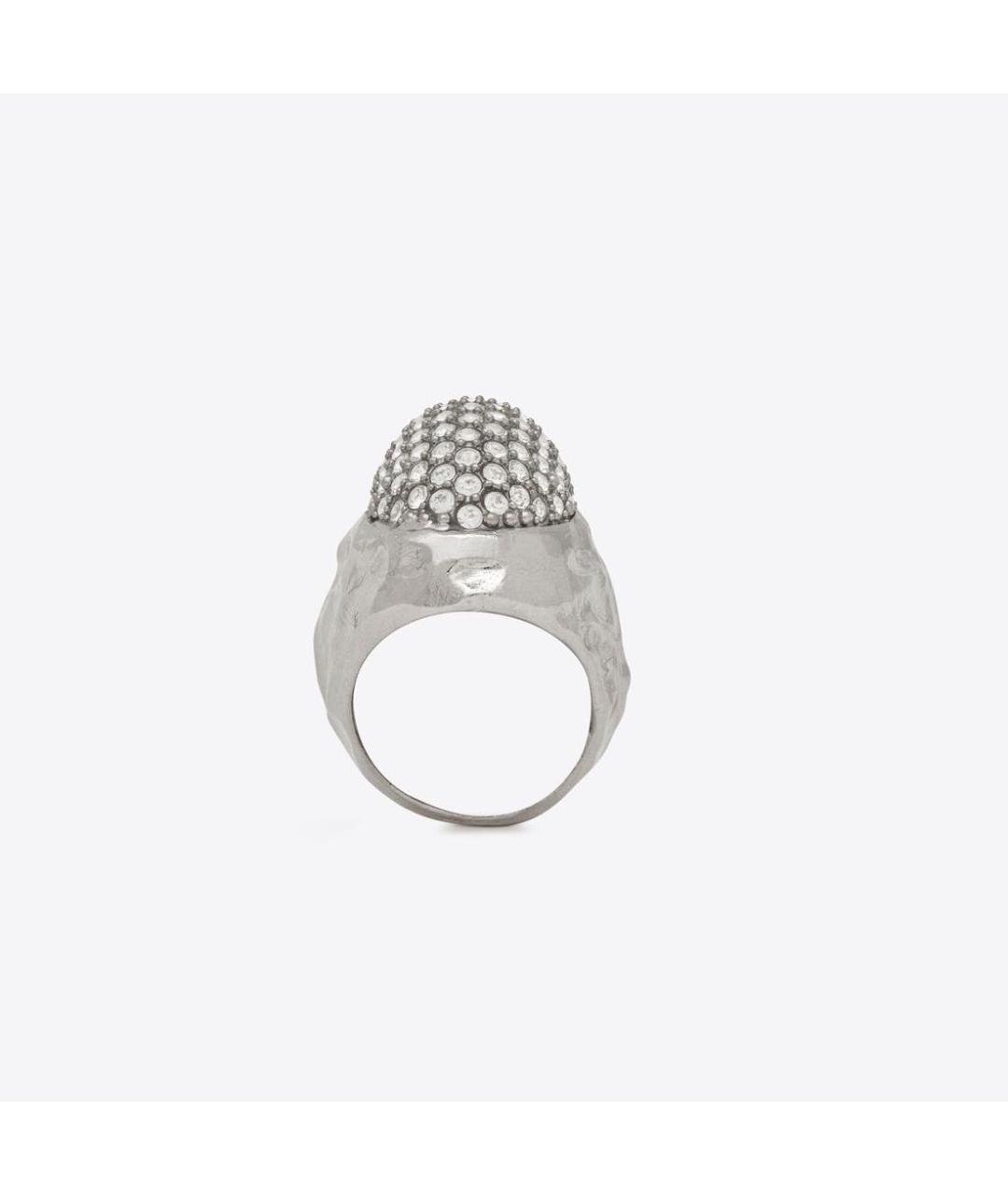 SAINT LAURENT Серебряное металлическое кольцо, фото 8