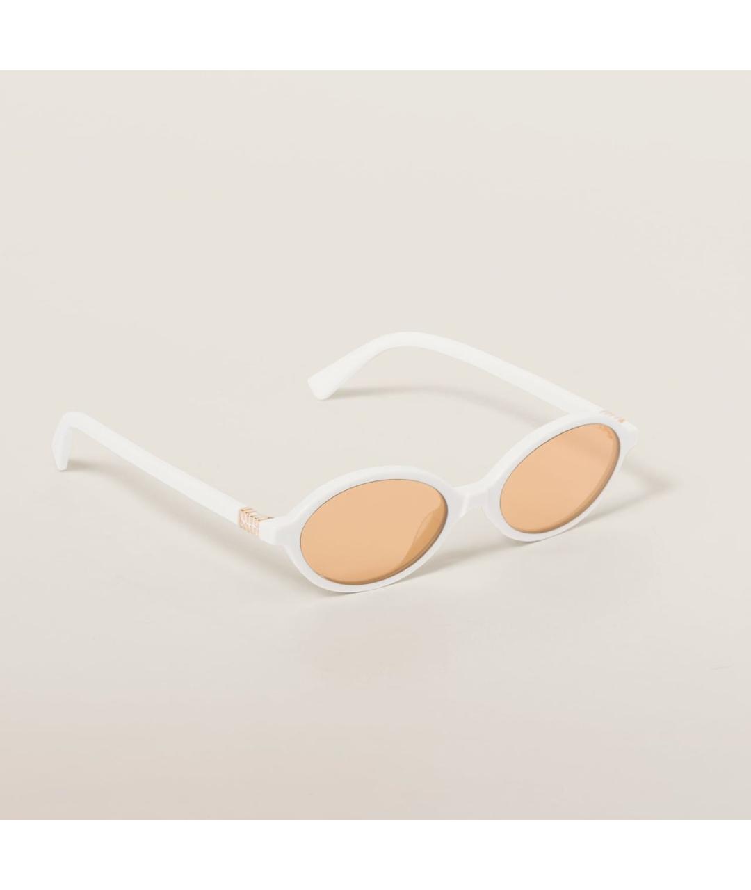 MIU MIU Белые пластиковые солнцезащитные очки, фото 5
