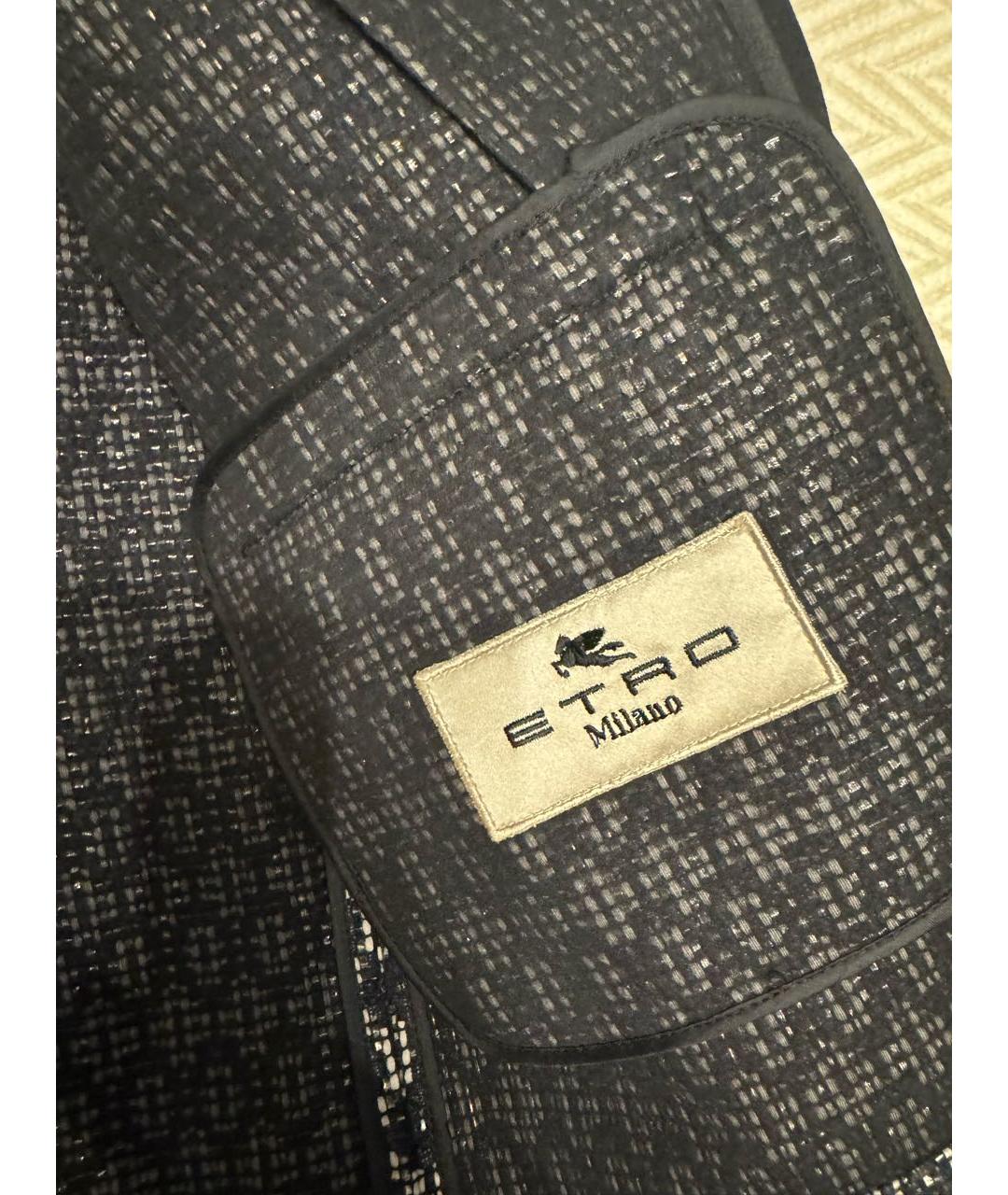 ETRO Черный твидовый жакет/пиджак, фото 2