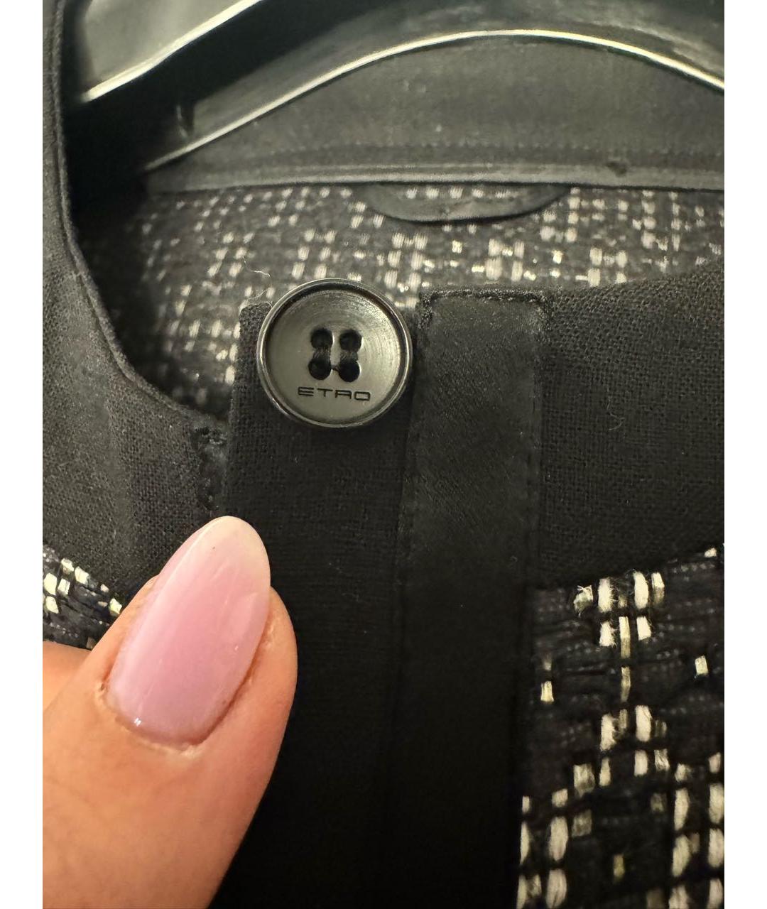 ETRO Черный твидовый жакет/пиджак, фото 3