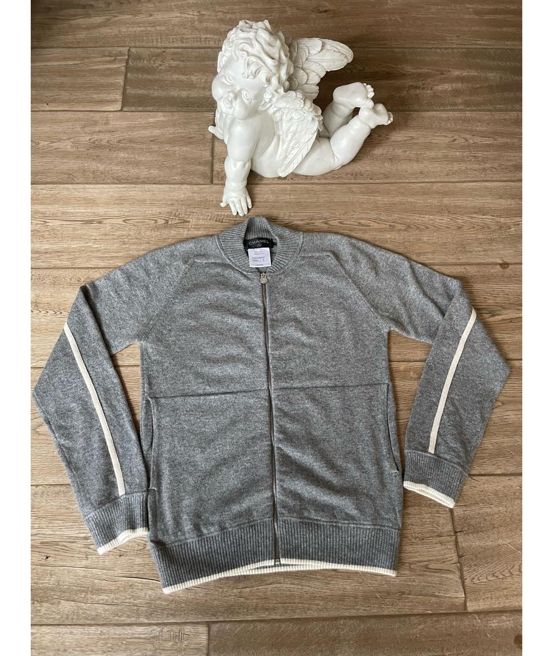 CHANEL PRE-OWNED Серый кашемировый джемпер / свитер, фото 8