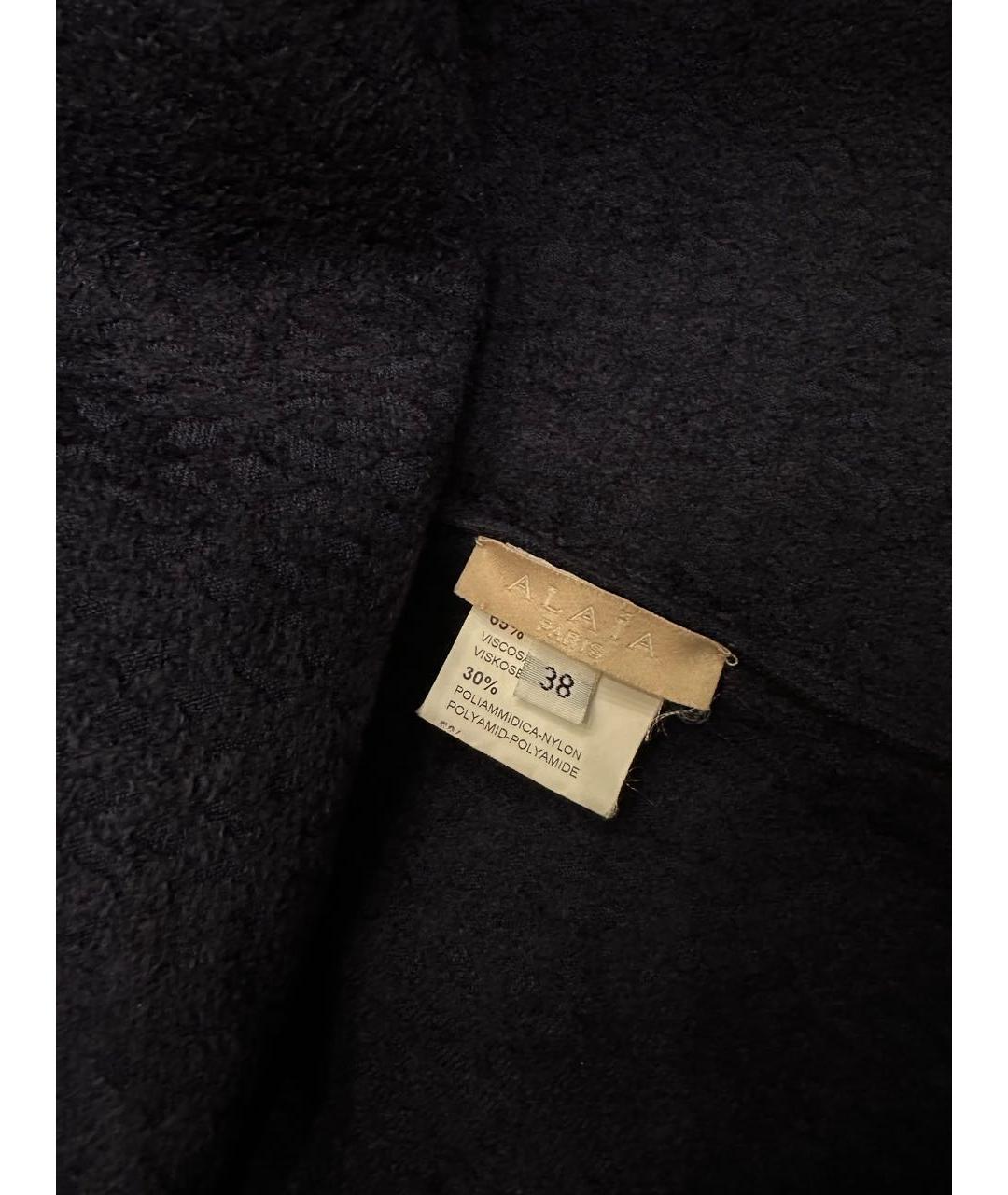 ALAIA Темно-синее вискозное повседневное платье, фото 3