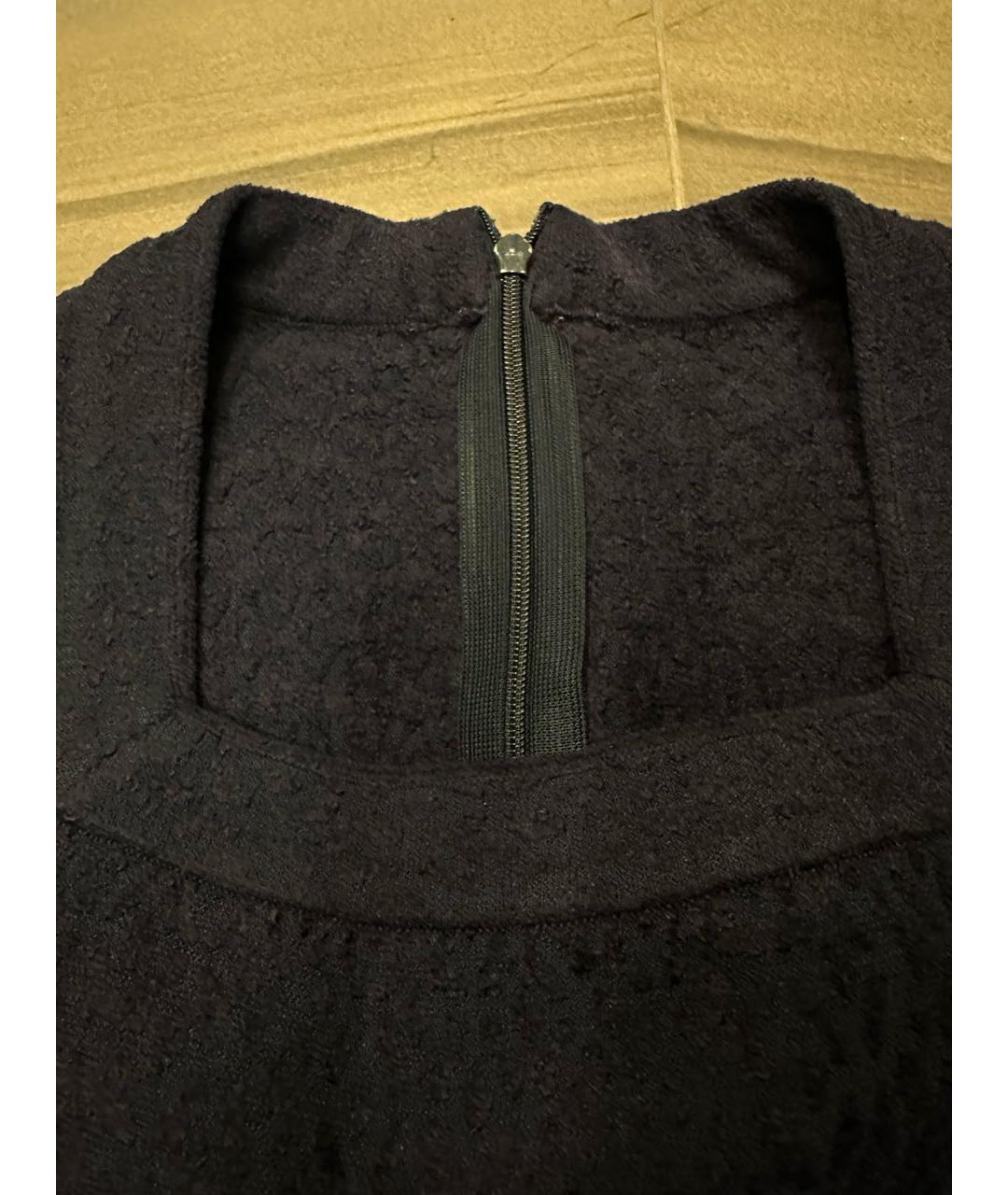 ALAIA Темно-синее вискозное повседневное платье, фото 4