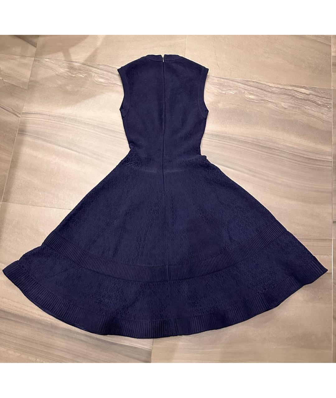 ALAIA Темно-синее вискозное повседневное платье, фото 2