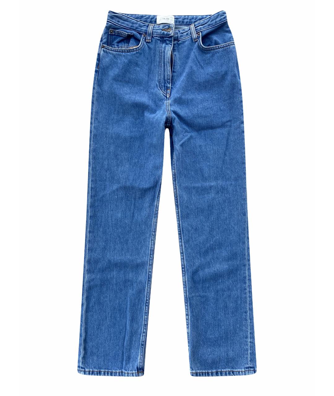 THE ROW Синие хлопковые прямые джинсы, фото 1
