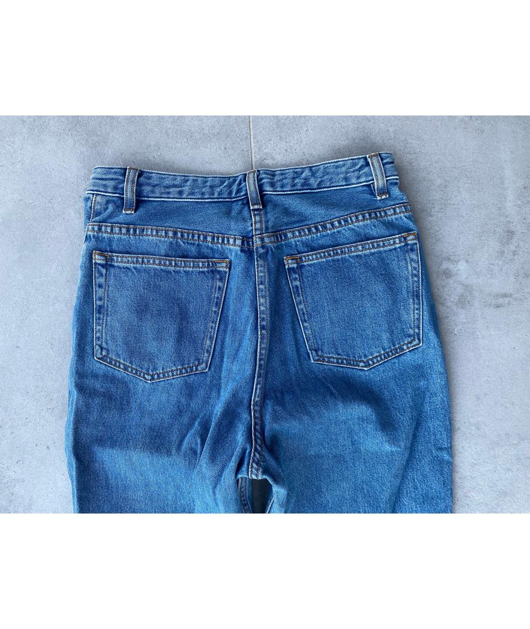 THE ROW Синие хлопковые прямые джинсы, фото 5