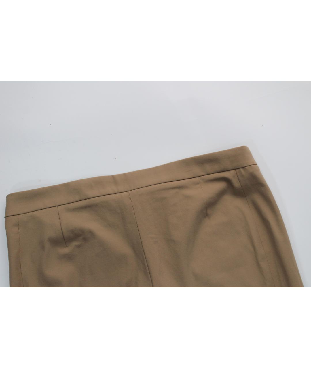 TRUSSARDI Коричневые хлопко-эластановые брюки узкие, фото 7