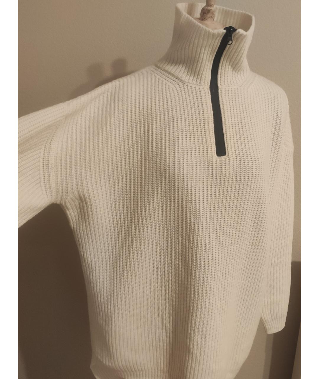 LIVIANA CONTI Белый шерстяной джемпер / свитер, фото 5