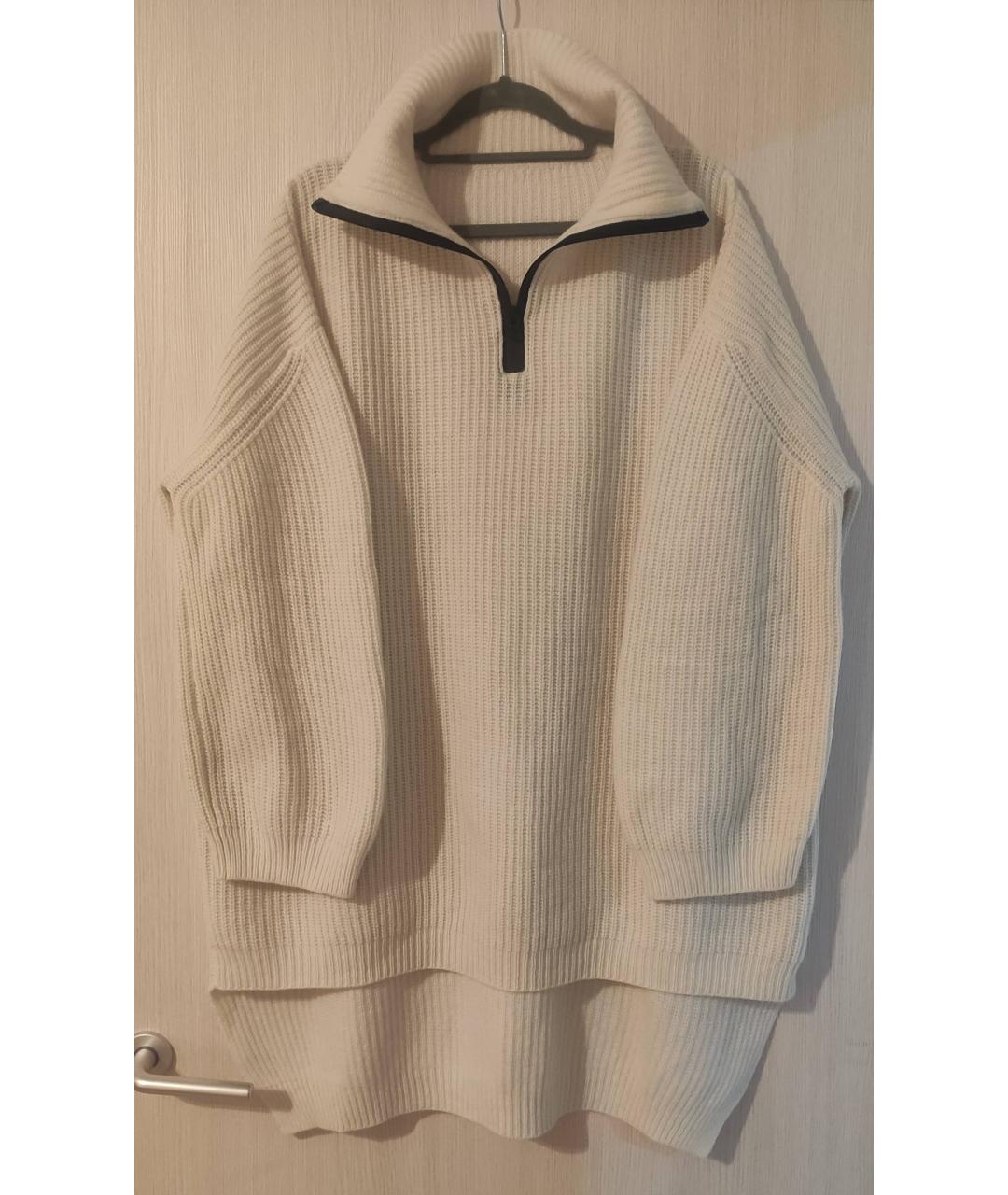 LIVIANA CONTI Белый шерстяной джемпер / свитер, фото 9