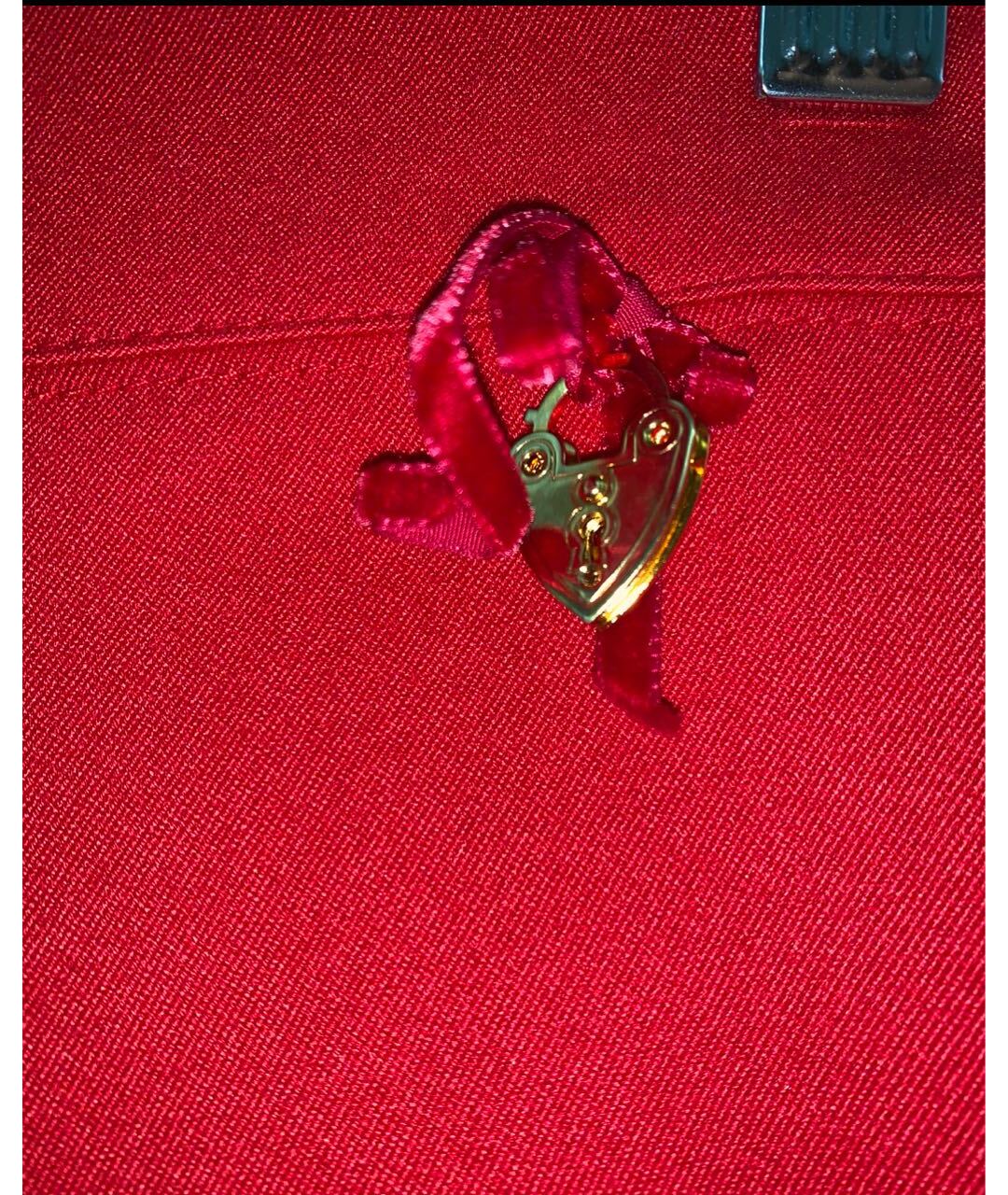 BLUMARINE Красные полиэстеровые брюки широкие, фото 2