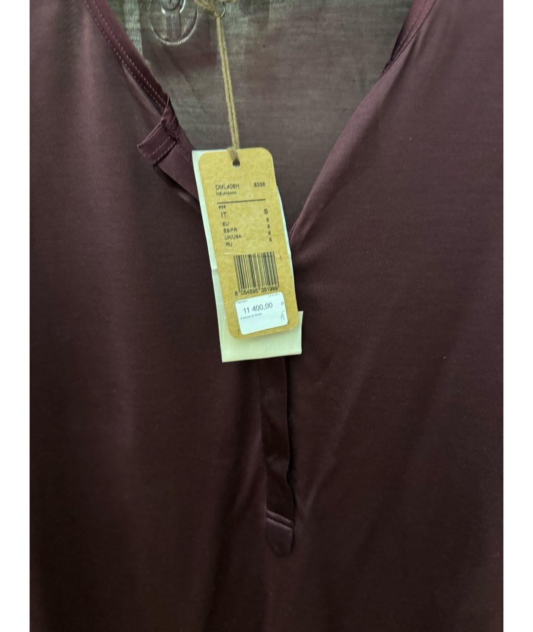 FALCONERI Бордовая шелковая блузы, фото 3