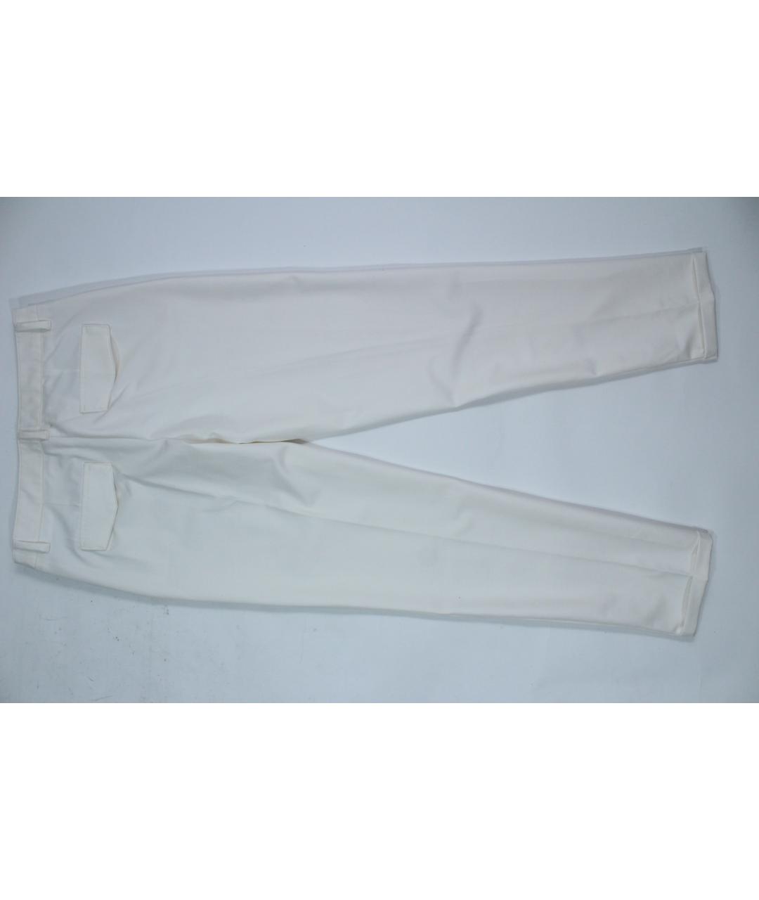 TRUSSARDI Белые полиэстеровые брюки узкие, фото 8