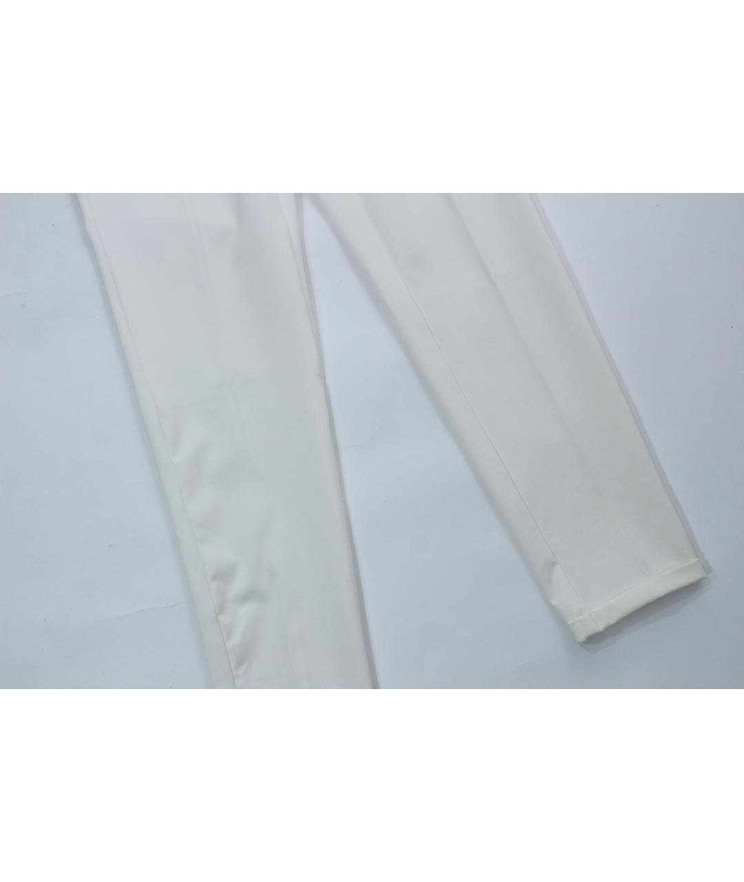 TRUSSARDI Белые полиэстеровые брюки узкие, фото 2