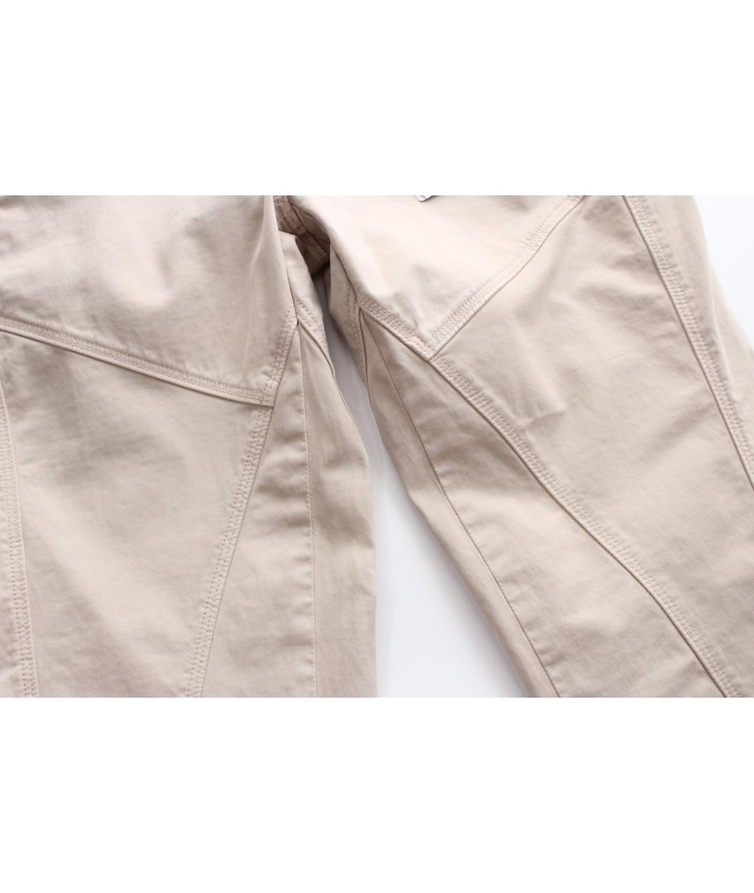 TRUSSARDI Бежевые хлопко-эластановые брюки узкие, фото 6