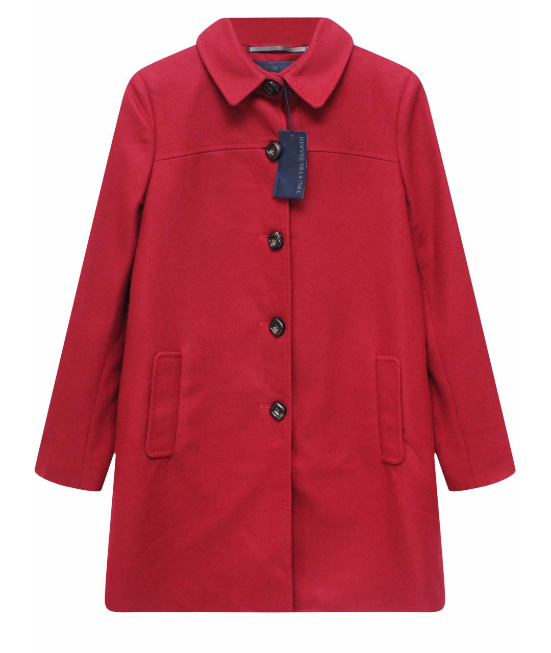 TRUSSARDI Красное шерстяное пальто, фото 1