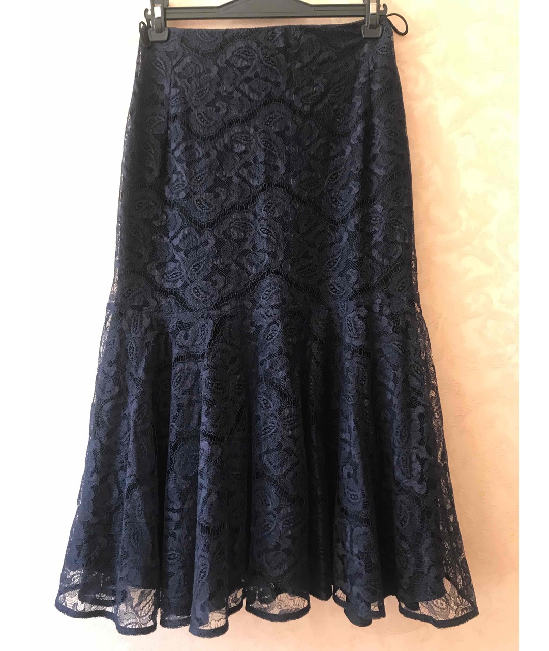 CARVEN Темно-синяя кружевная юбка миди, фото 3