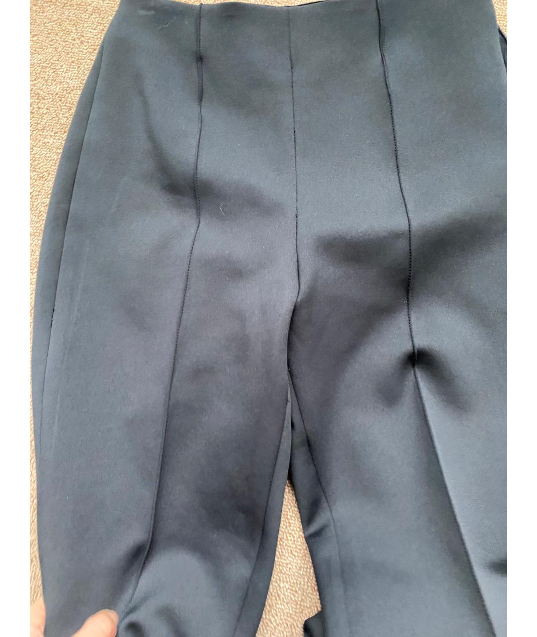 KITON Темно-синие хлопковые брюки узкие, фото 2