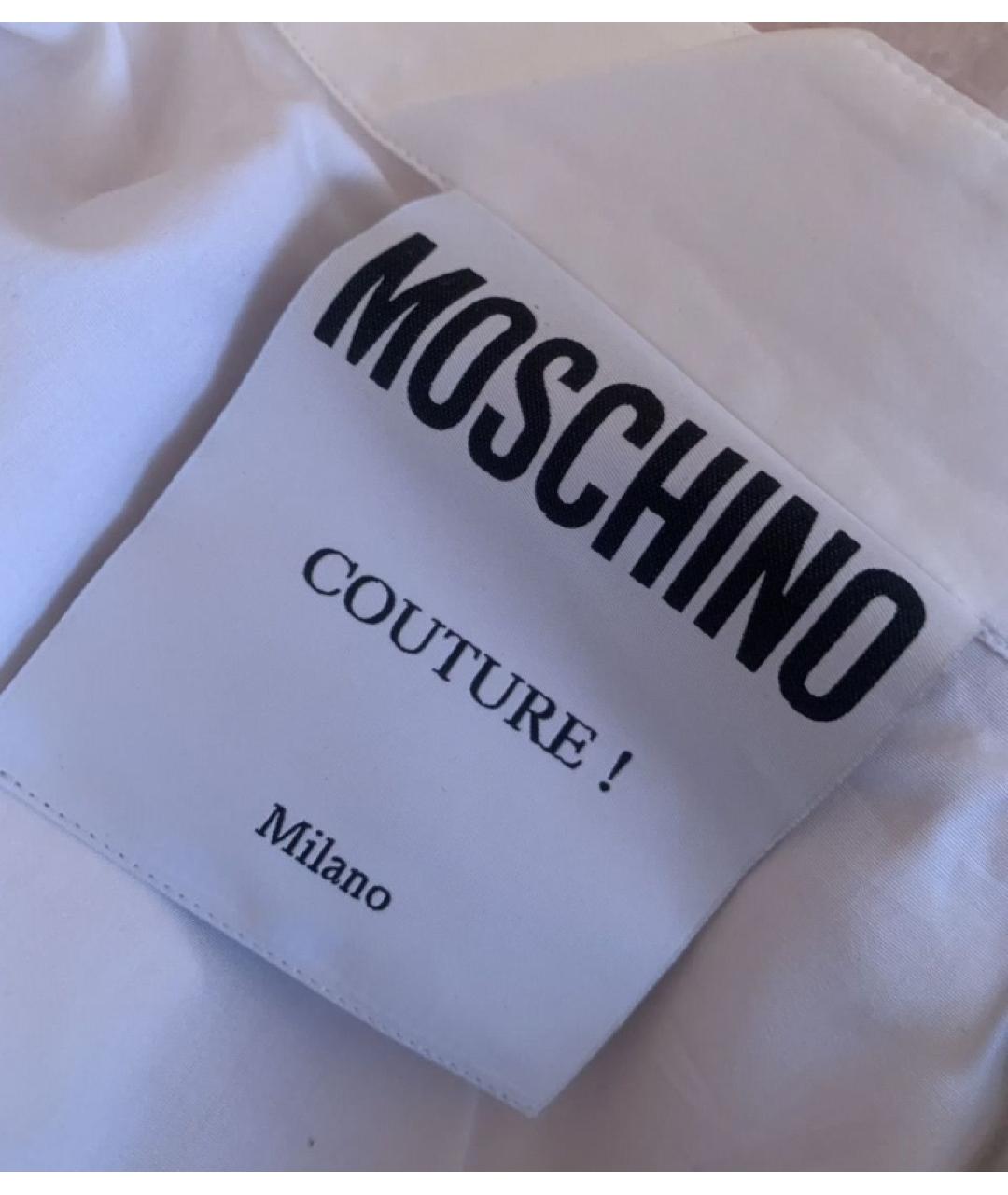 MOSCHINO Белая хлопковая рубашка, фото 4