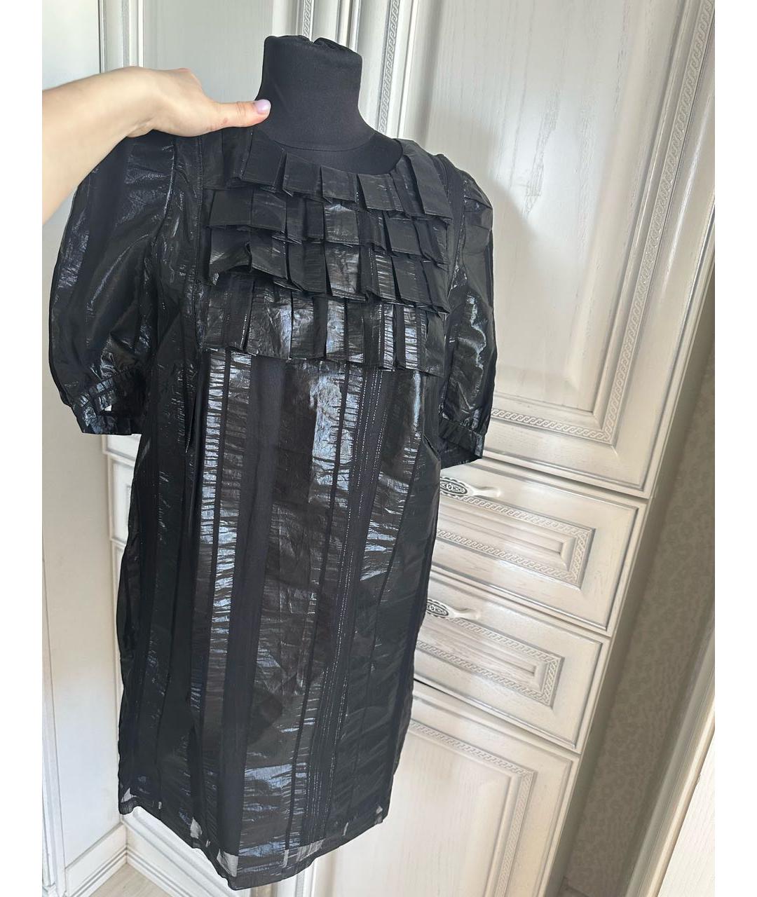 SEE BY CHLOE Черное шелковое коктейльное платье, фото 3