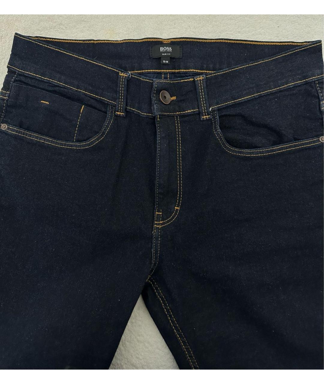 HUGO BOSS Темно-синие хлопковые брюки и шорты, фото 3