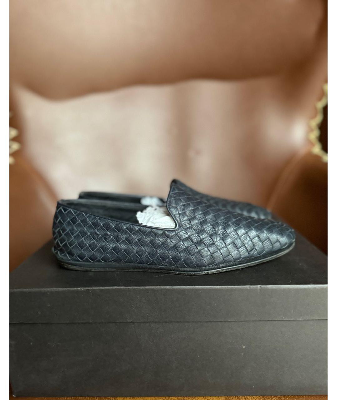 BOTTEGA VENETA Бордовые кожаные мокасины, фото 2