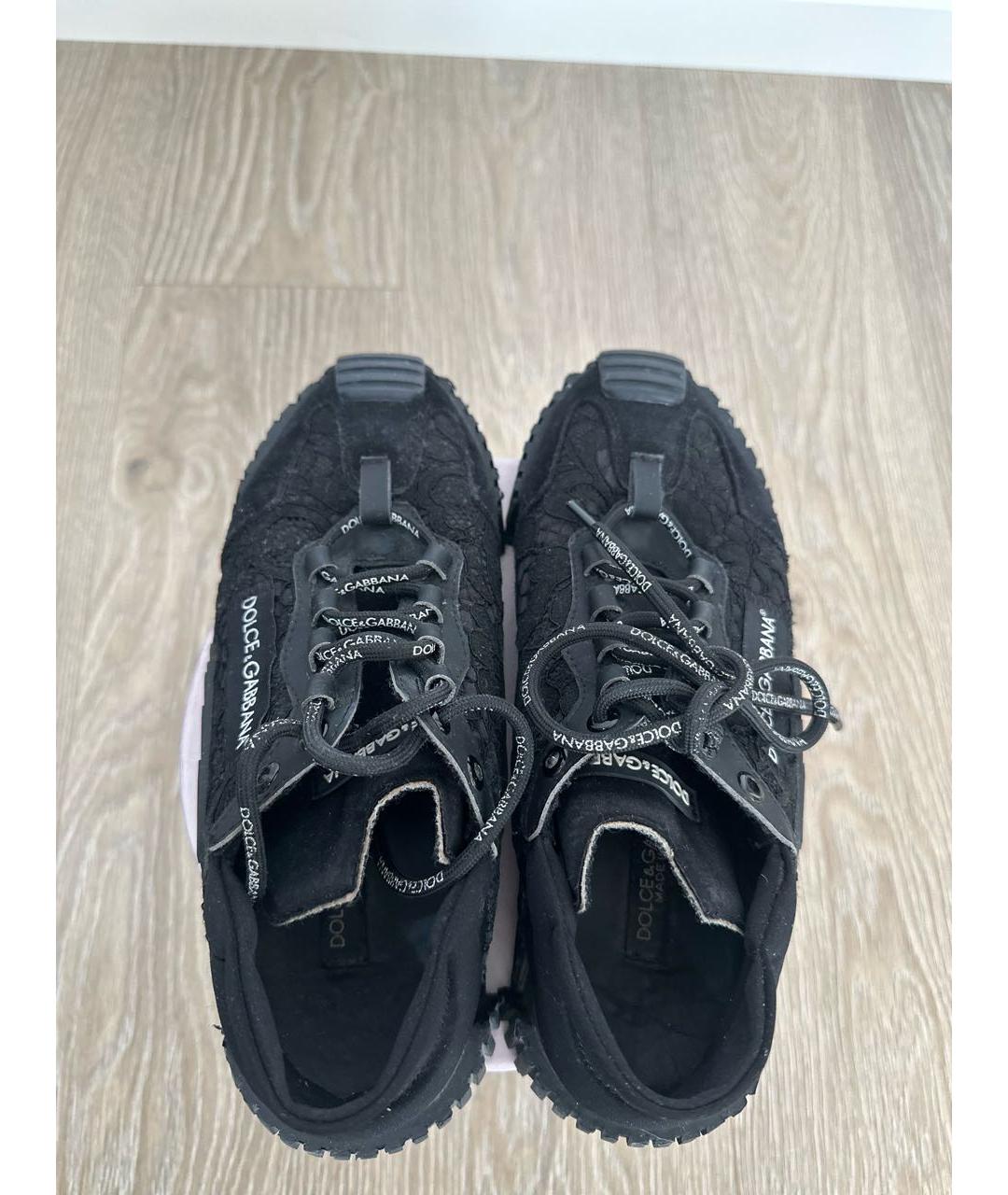 DOLCE&GABBANA Черные текстильные кроссовки, фото 3
