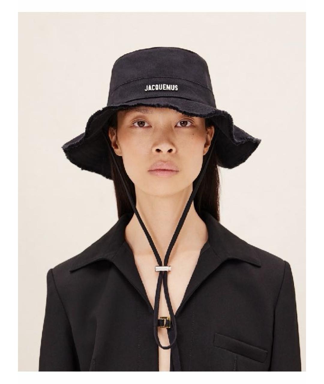 JACQUEMUS Черная хлопковая панама, фото 4