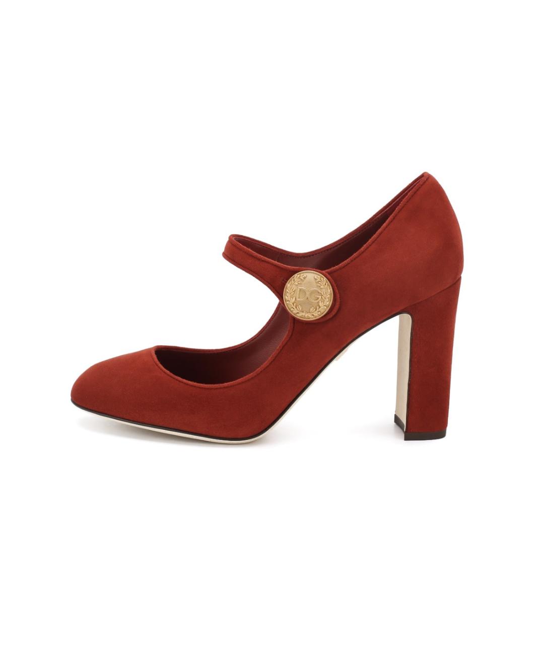 DOLCE&GABBANA Красные замшевые туфли, фото 9